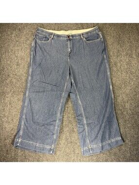 Lane Bryant Womens Jeans Mid Rise Signature Fit Wide Leg Size 24 Light Blue Wash